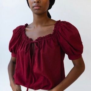 Caron Callahan ELAINA TOP | CRANBERRY BATISTE